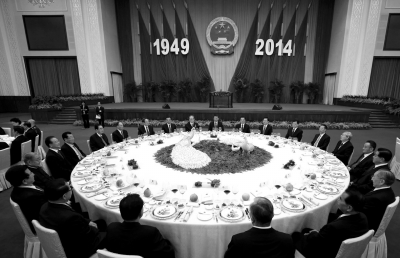 揭国庆招待会国宴:主打淮扬菜 不超三菜一汤